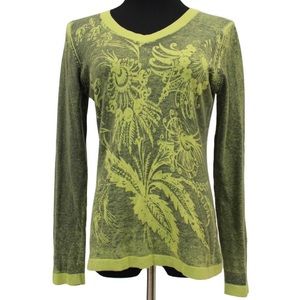 Cabi Papyrus Green Lightweight Sweater Long Sleeve